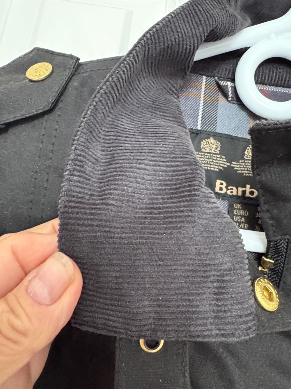 Barbour International Black Waxed Cotton Belted Field Jacket in Biker Style - Picture 5 of 16
